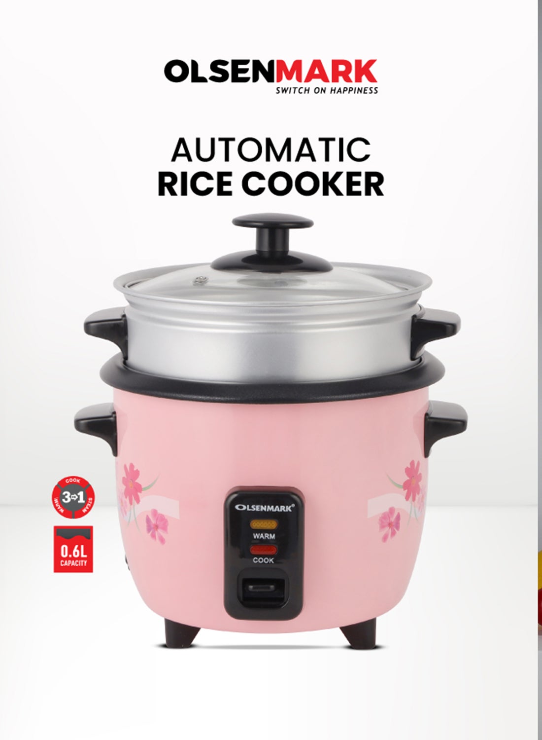 0.6 L Multifunctional Rice Cooker With Non-Stick…