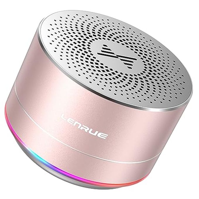 Compare A2 Portable Wireless Bluetooth Speaker With Lights And Lanyard,5W Mini Small Metal Speakers Bluetooth 5.0AuxIn For Iphone Android Home Outdoor, Gifts For WomenGirls at KSA Price