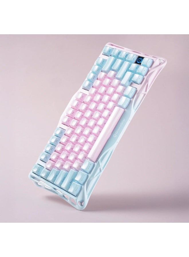 Compare Mercury K1 Lite Special Edition 75% Wireless Mechanical Keyboard – HotSwappable Stellar Bloom Linear Switches, RGB Backlit, GasketMount, 4000mAh Battery, USBCBluetooth2.4GHz, Ergonomic SoundDampened Design | Lumen Rose at KSA Price
