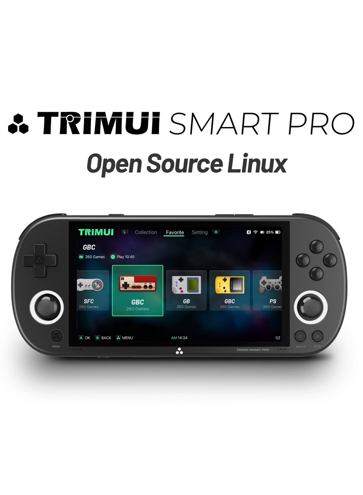 Compare Smart Pro Retro Game Console, 4.96Inch IPS Screen, Builtin 64GB TF Card, 5000mAh Battery, Supports Multiple Simulators at KSA Price