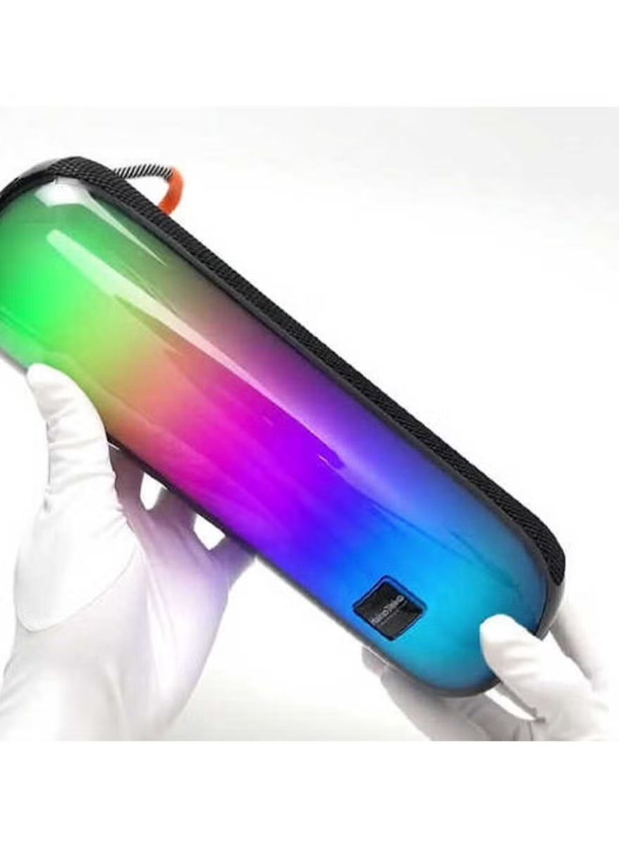 Compare Portable Wireless Speaker with RGB Lights – HighQuality Sound, Compact Design, Rechargeable Battery for Parties, Outdoors, and Events – Black at KSA Price