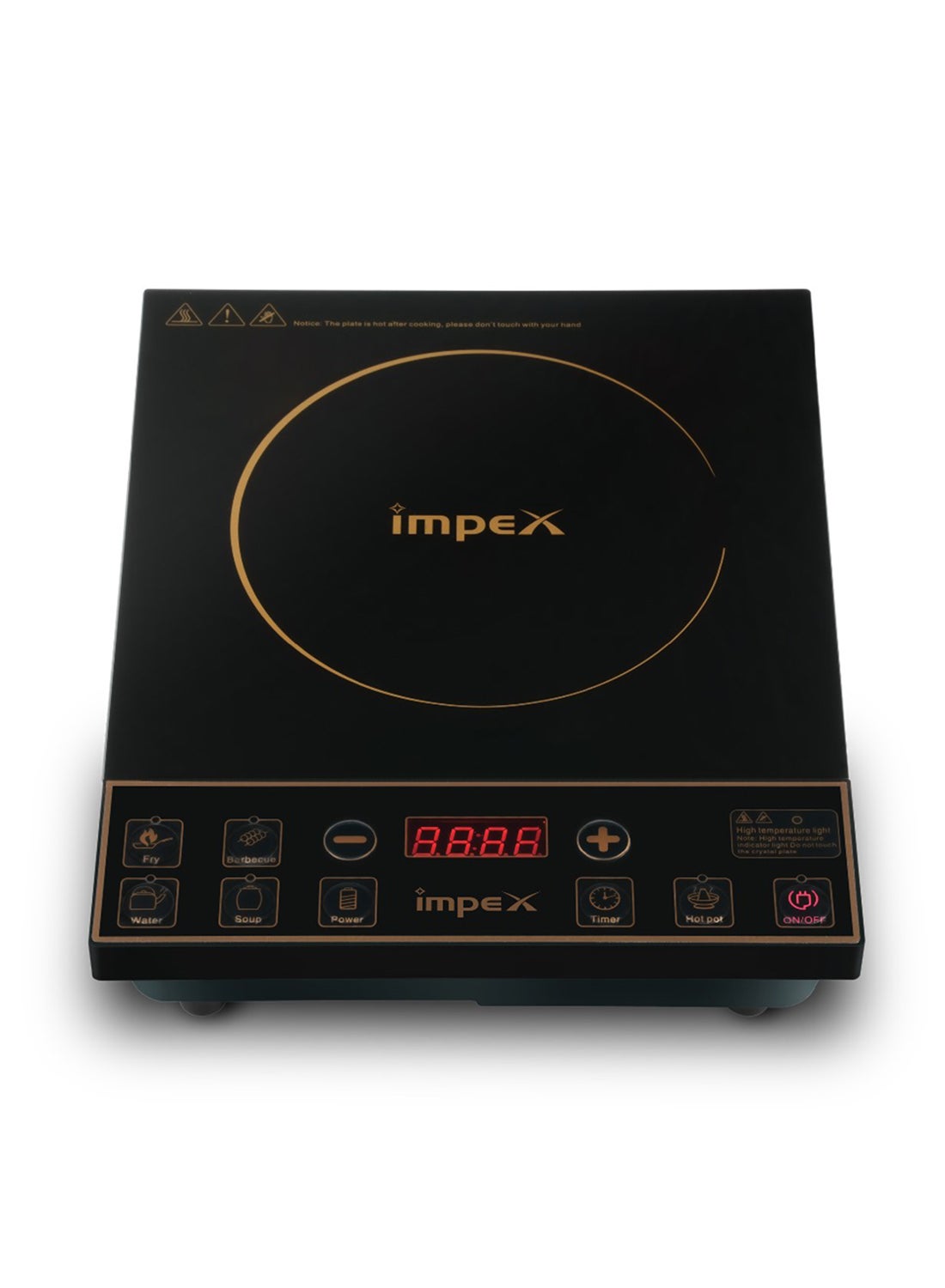 Compare Infrared Induction Cooker Cooktop 1500W with 8 Power Levels, 5 Cooking Modes, 4Digit LED Display, 24Hour Preset Timer, Overheating Protection, Micro crystal plate and Universal Pot Compatibility IR 2701 A Black at KSA Price
