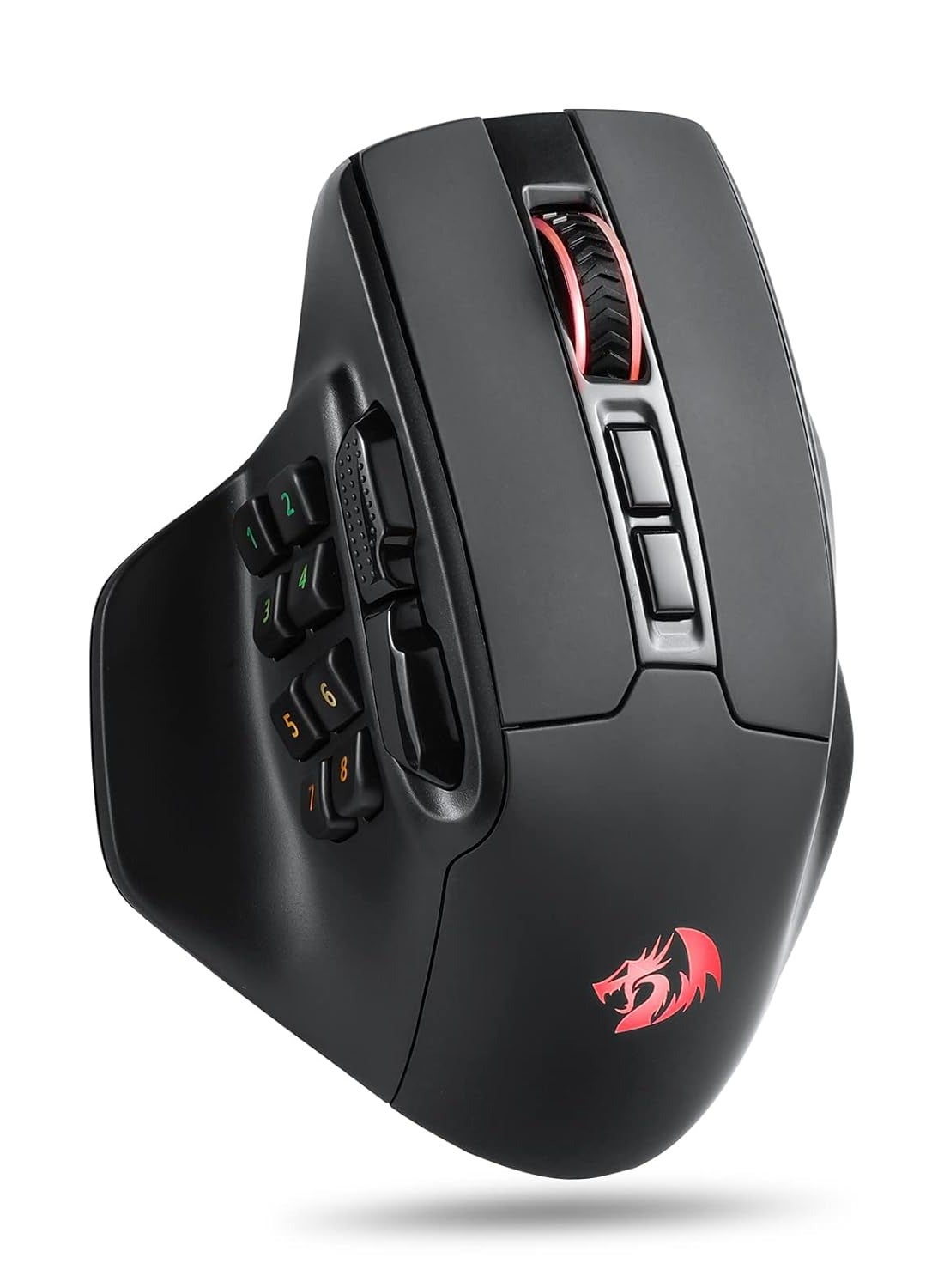 Compare Redragon M811 PRO Wireless MMO Gaming Mouse, 15 Programmable Buttons RGB Gamer Mouse wErgonomic Natural Grip Build, 10 Side Macro Keys, Software Supports DIY Keybinds & Backlit  Black at KSA Price