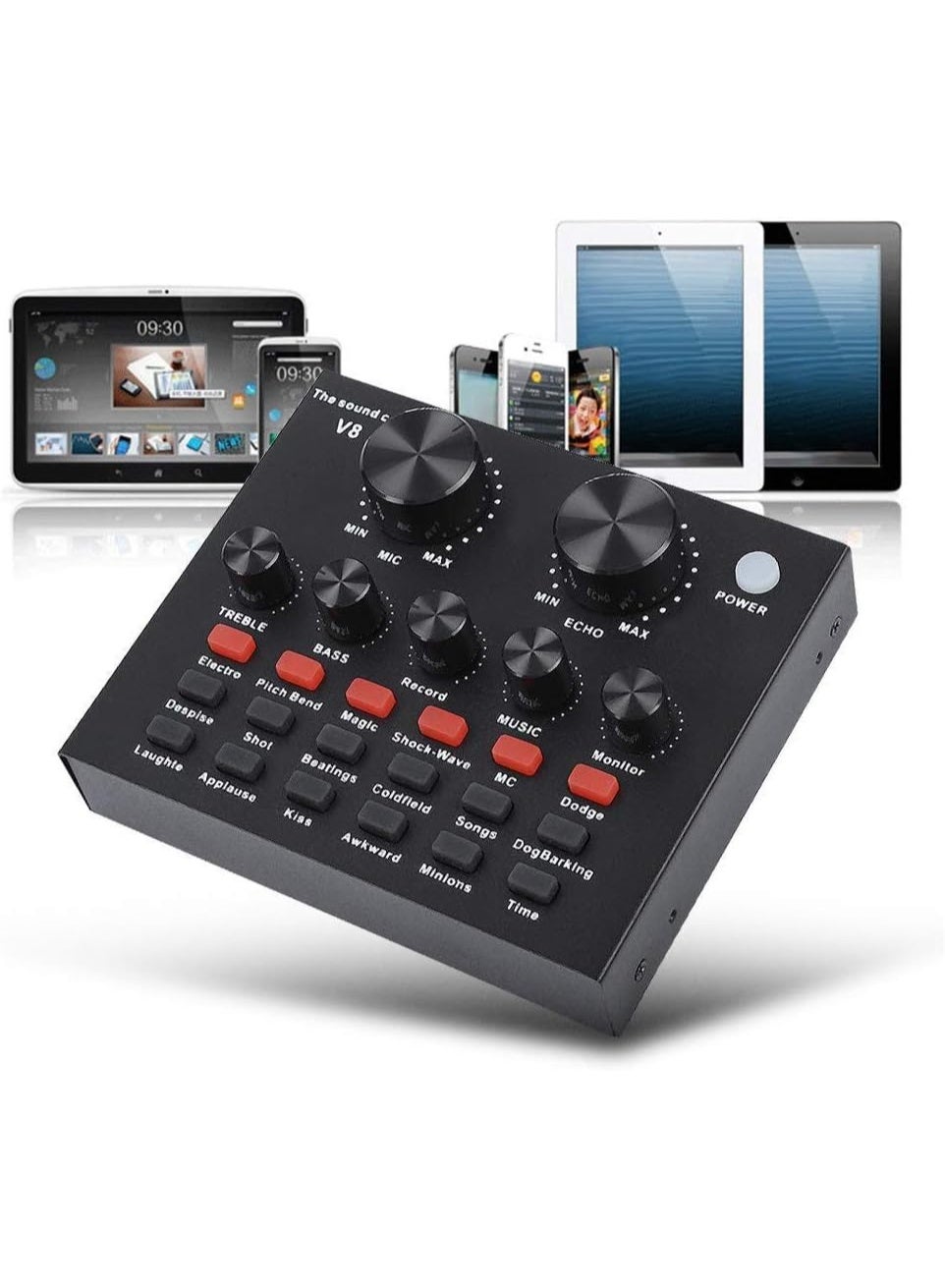 Compare V8 Karaoke Recording  Broadcast Audio Mixer  USB External Sound Card for Live KTV  Recording  Voice Chatting at KSA Price