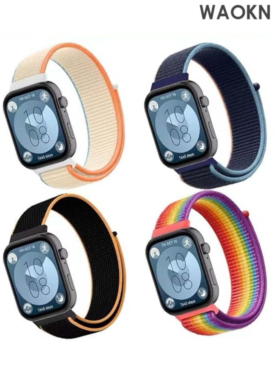4 pcs Nylon Woven Strap, Suitable For Huawei Fit 3/Fit…