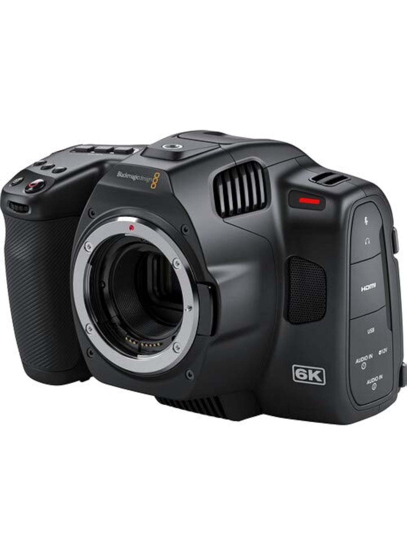 Compare Blackmagic Design Pocket Cinema Camera 6K Pro Super 6K Digital Film Camera with HDR, EF Lens Mount, 5Inch Touchscreen, ND Filters, BuiltIn Viewfinder, Professional Video Recording at KSA Price