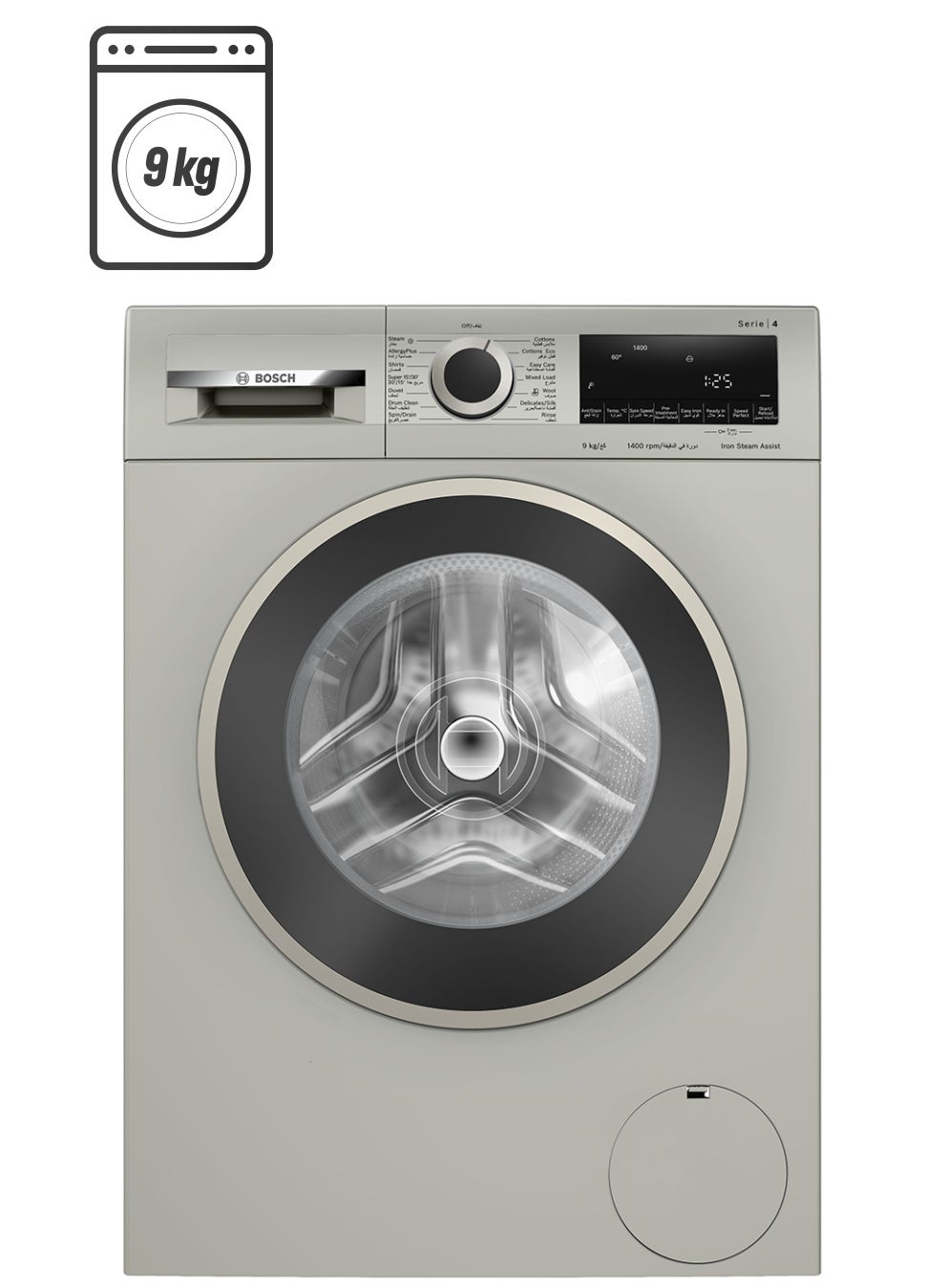 9Kg Free-Standing Washing Machine, Series 4,…