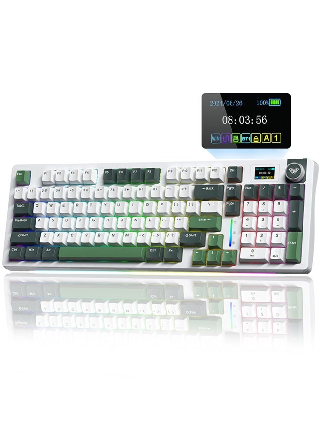 Compare S98 Pro Wireless Mechanical Keyboard – Smart Display & Knob, TriMode Bluetooth 5.02.4GUSBC, RGB Backlit Creamy Keyboard, PreLubed Linear Switches for Gaming & Office at KSA Price