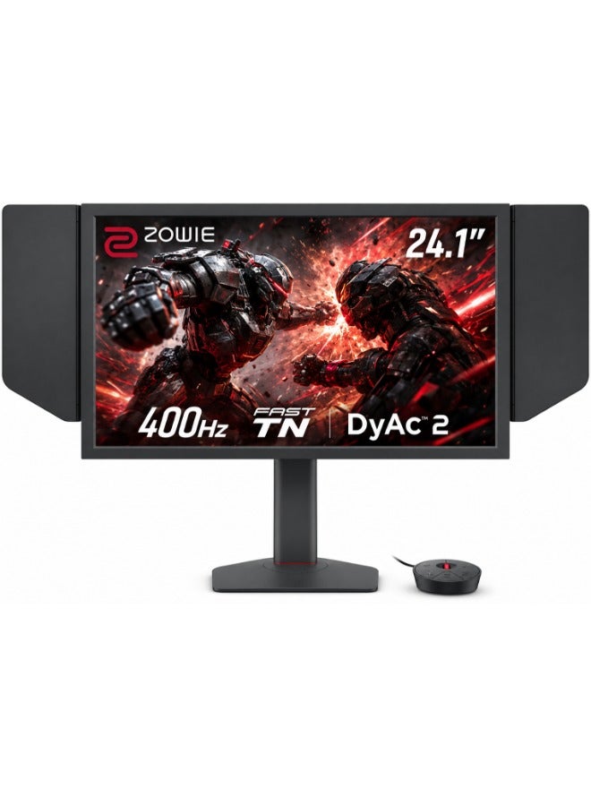 Compare 24.1 inch Zowie Fast TN 400Hz Gaming Monitor for Esports, Motion Clarity DyAc2, 1080p, XL Setting to Share, Shielding Hood, Target Identification, New Industrial Grade Ball Bearing Height Adjustment, XL2566X+ grey at KSA Price