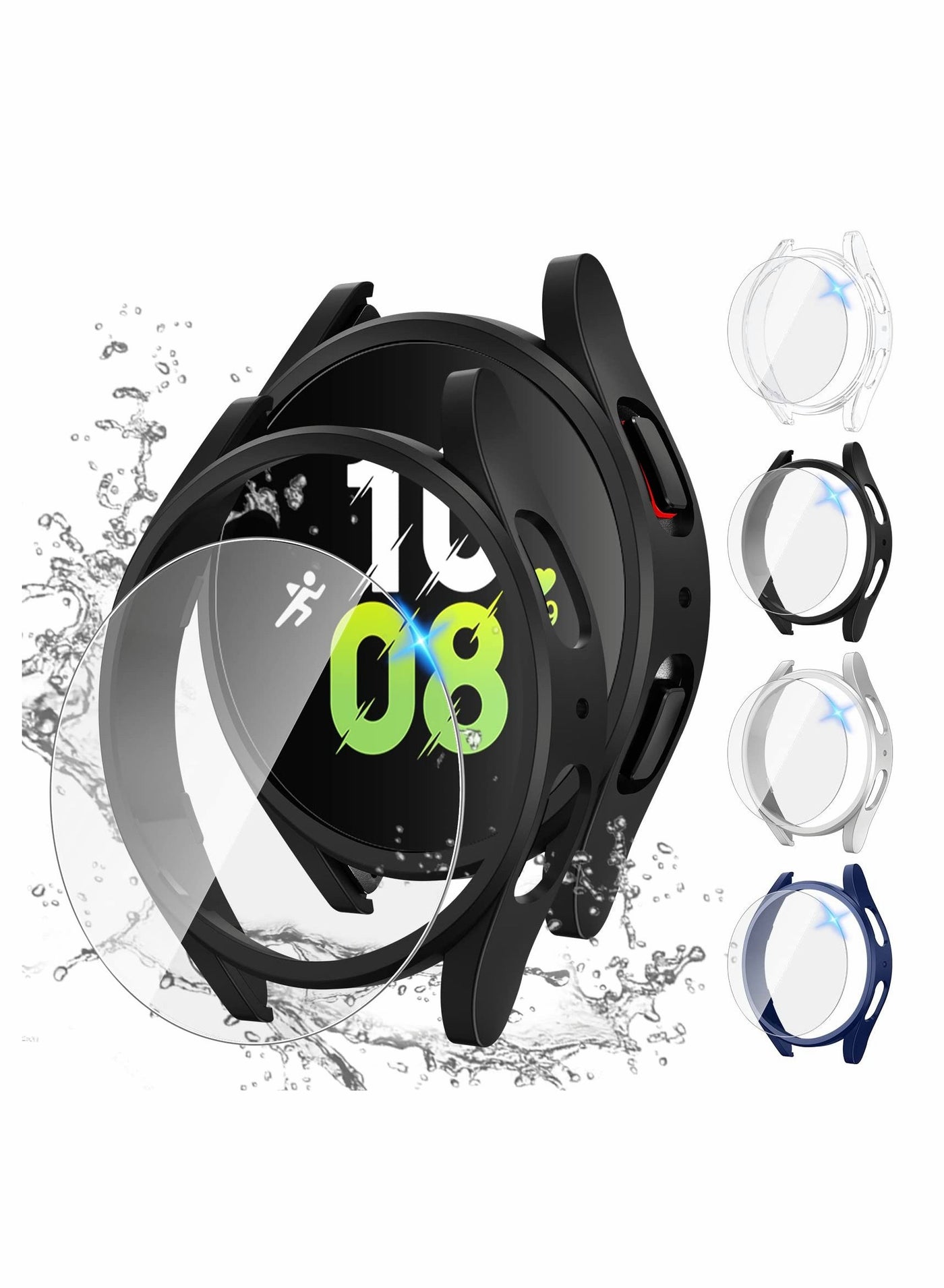 Compare KASTWAVE for Samsung Galaxy Watch 5 4 Screen Protector and Case 44mm Anti Fog Tempered Glass Protective Film Hard PC Bumper Face Cover Set at KSA Price