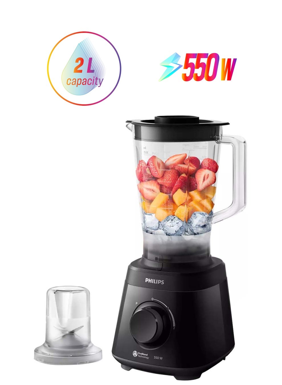 Compare Daily Collection Blender 2 L 550 W HR214190 Black at KSA Price