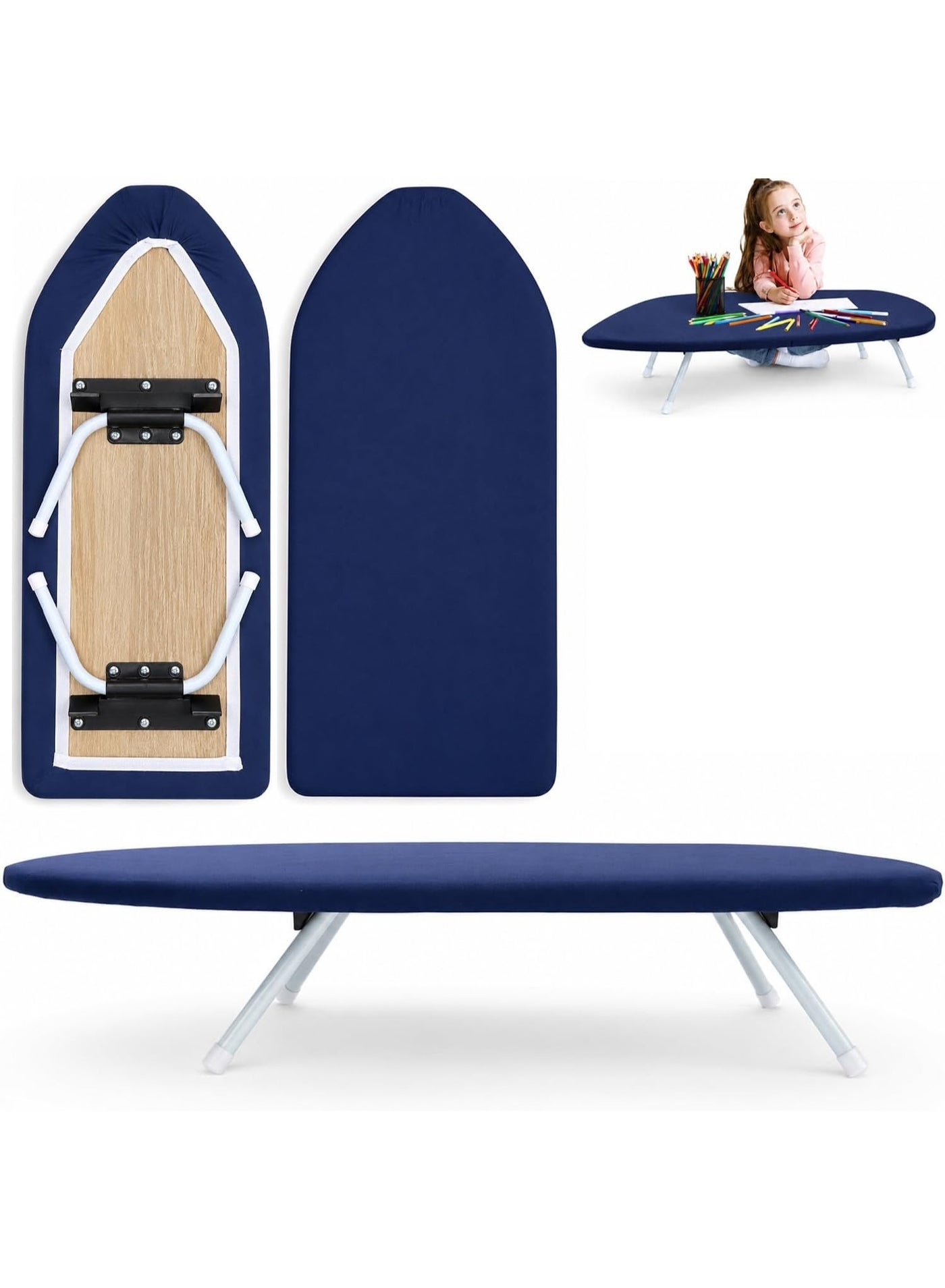 Compare Ironing Board 60x25cm  Tabletop Iron Board Compact with Heat Resistant Cover and NonSlip Legs Heavy Duty,Portable Small Ironing Board for Home Dorm Apartment Travel  Blue at KSA Price