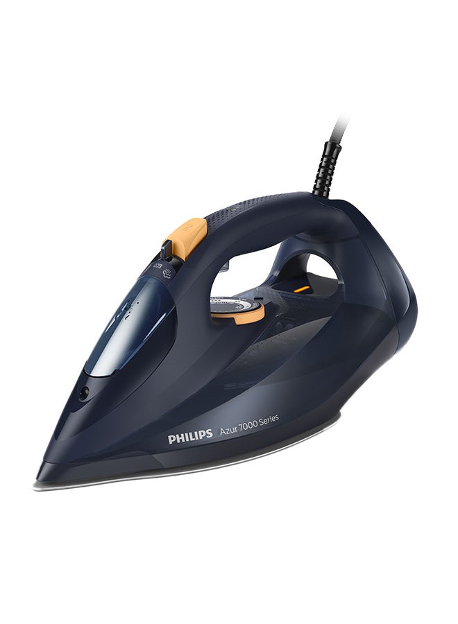Compare Steam Iron 7000 Series  55gmin Continuous Steam, 250g Steam Boost, SteamGlide Elite Soleplate, AutoOff, Vertical Steam, Drip Stop, 3000 W DST706026 BlueYellow at KSA Price