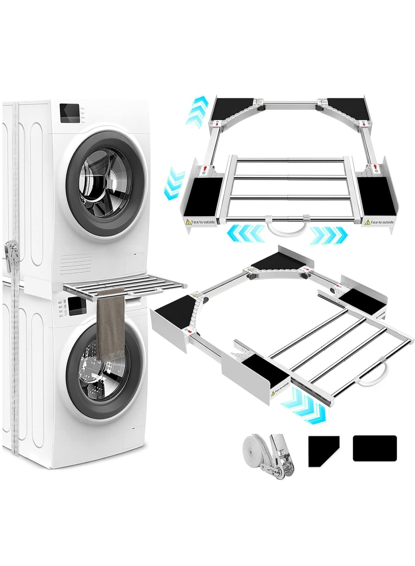 Universal Washer Dryer Stacking Kit, Pull Out Drying…