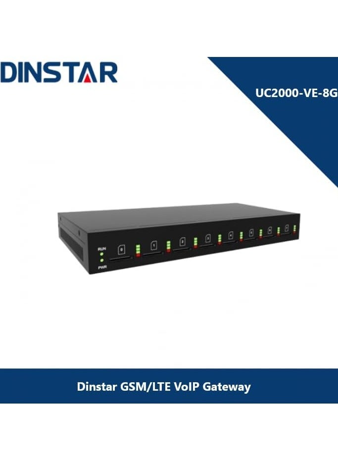Dinstar UC2000-VE-8G 8 Port GSM VoIP Gateway