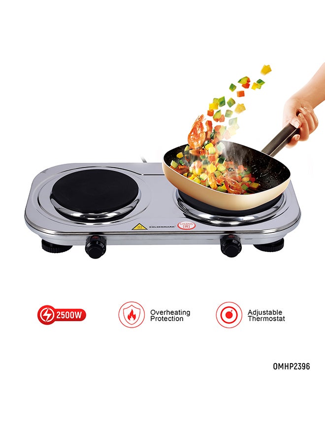 Electric Double Burner Hot Plate with Stainless…