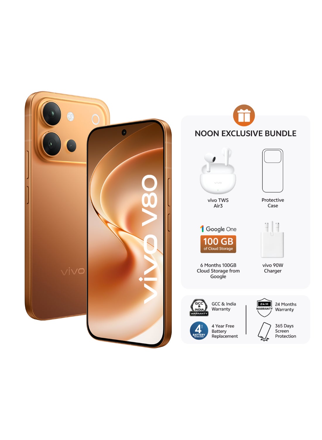 V80 5G AI Dual SIM Sunrise Orange 8GB…