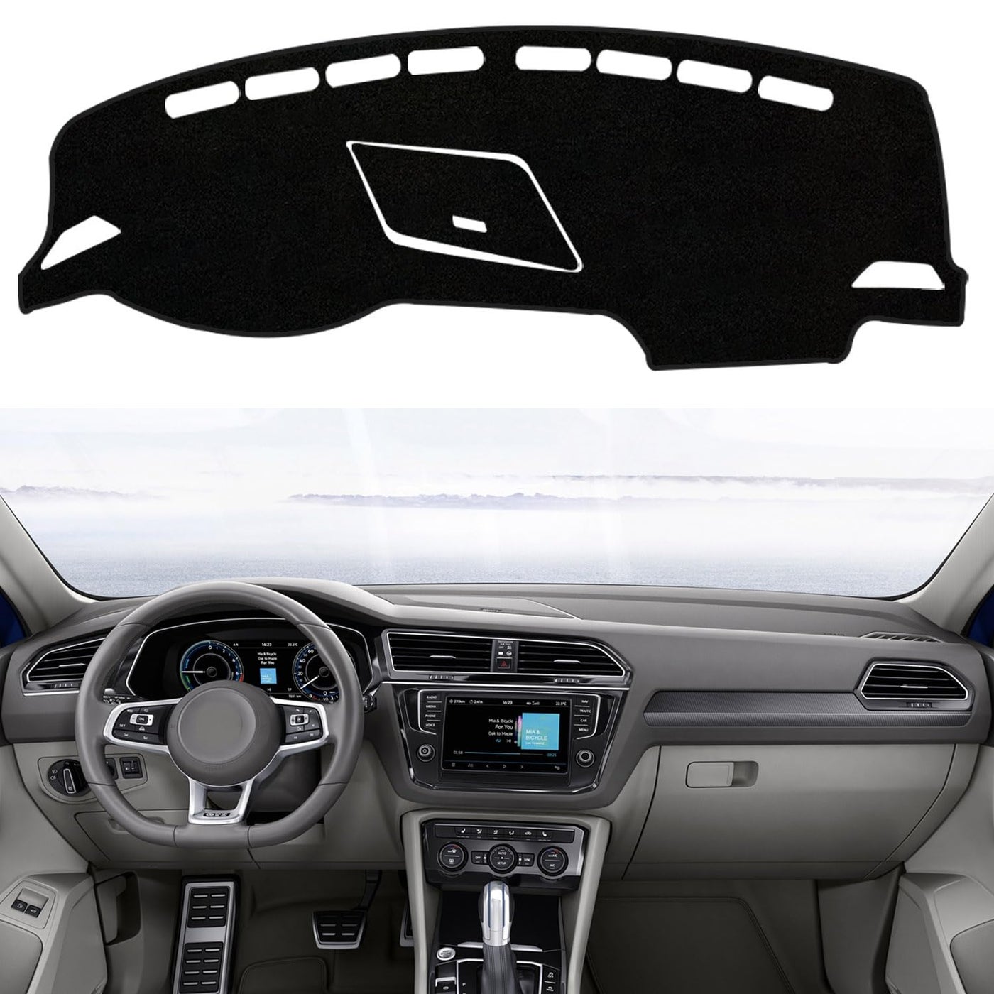 Compare Rifoda Dash Board Cover Fit for Volkswagen VW Tiguan 20172024 Dashboard Cover Mat NonSlip Carpet Sunshield Pad Sunshade Glare UV Rays Protector Black Edge at KSA Price