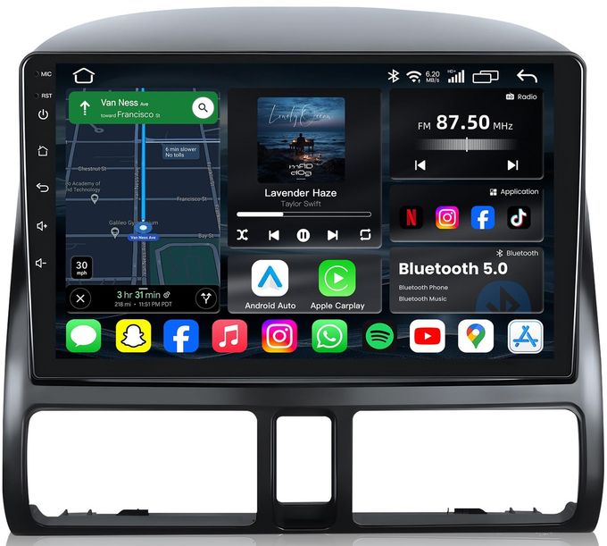 Compare 8 Core Car Radio For Honda Crv 20022006: 1280 * 800 Hd Touchscreen Android 13 Car Stereo Upgrade Wireless Carplay & Android Auto Dsp Gps Navigation 5G Wifi Backup Camera Bluetooth Fm at KSA Price