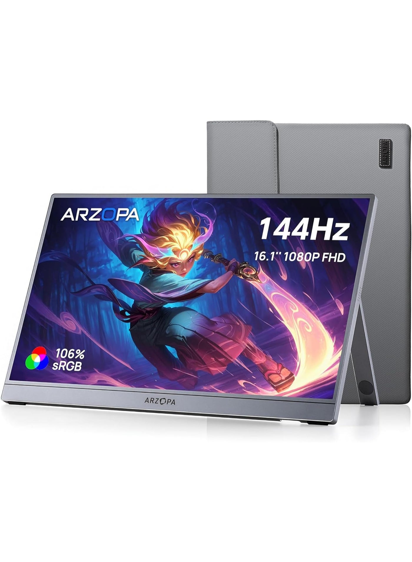 16.1 Inch Portable Gaming Monitor Z1FC with sleeve,…