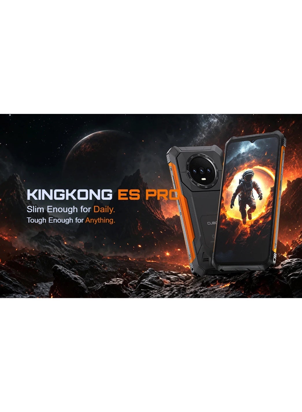 Compare KINGKONG ES PRO Rugged Smartphone, 6.56Inch 90Hz HD+ Display, 6GB RAM, 64GB ROM, 64MP Rear + 16MP Front Camera, 5100mAh, Dual SIM,Waterproof Rugged Mobile Phone Black+Orange at KSA Price