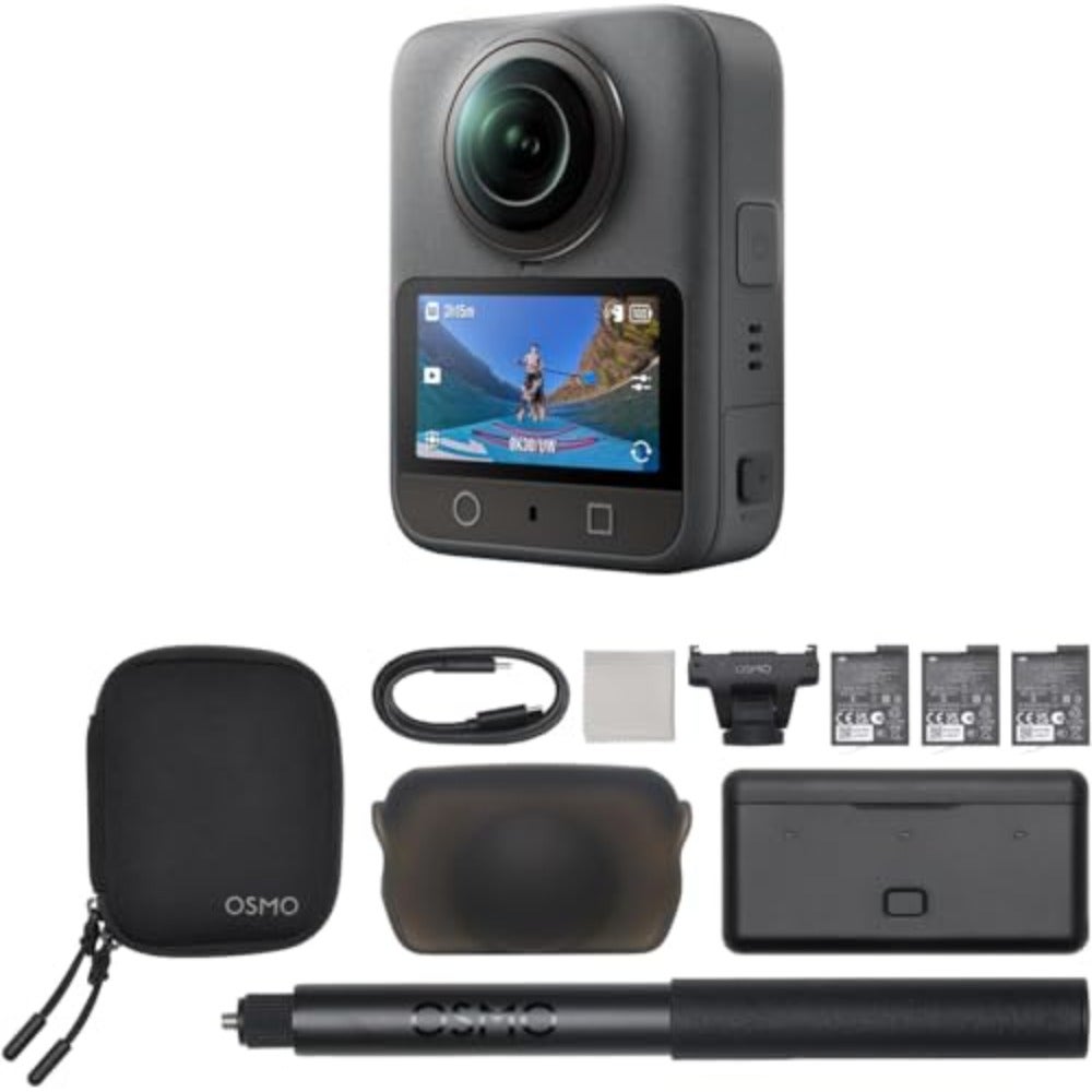 Compare Osmo 360 Adventure Combo  Waterproof 8K 360 Action Camera with 1Inch Sensor 128GB Builtin Storage 100Min 8K Recording 4K120fps 170 WideAngle Video 3 Extreme Batteries 1950 mAh at KSA Price