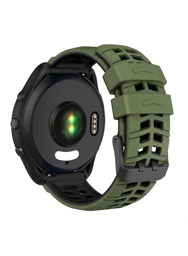 Compare Compatible with Garmin Vivoactive 4Venu 2Forerunner 255 265 Bands,Silicone Strap Sport Wristband for Samsung Galaxy Watch 3 45mmGalaxy Watch 46mmGear S3 Frontier Watch Band at KSA Price