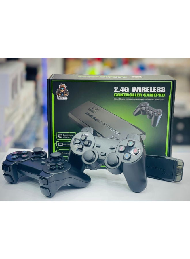 Compare Wireless Retro Game Console, Plug and Play Video Game Stick Built in 10000+ Games,9 Classic Emulators, 4K High Definition HDMI Output for TV with Dual 2.4G Wireless Controllers at KSA Price