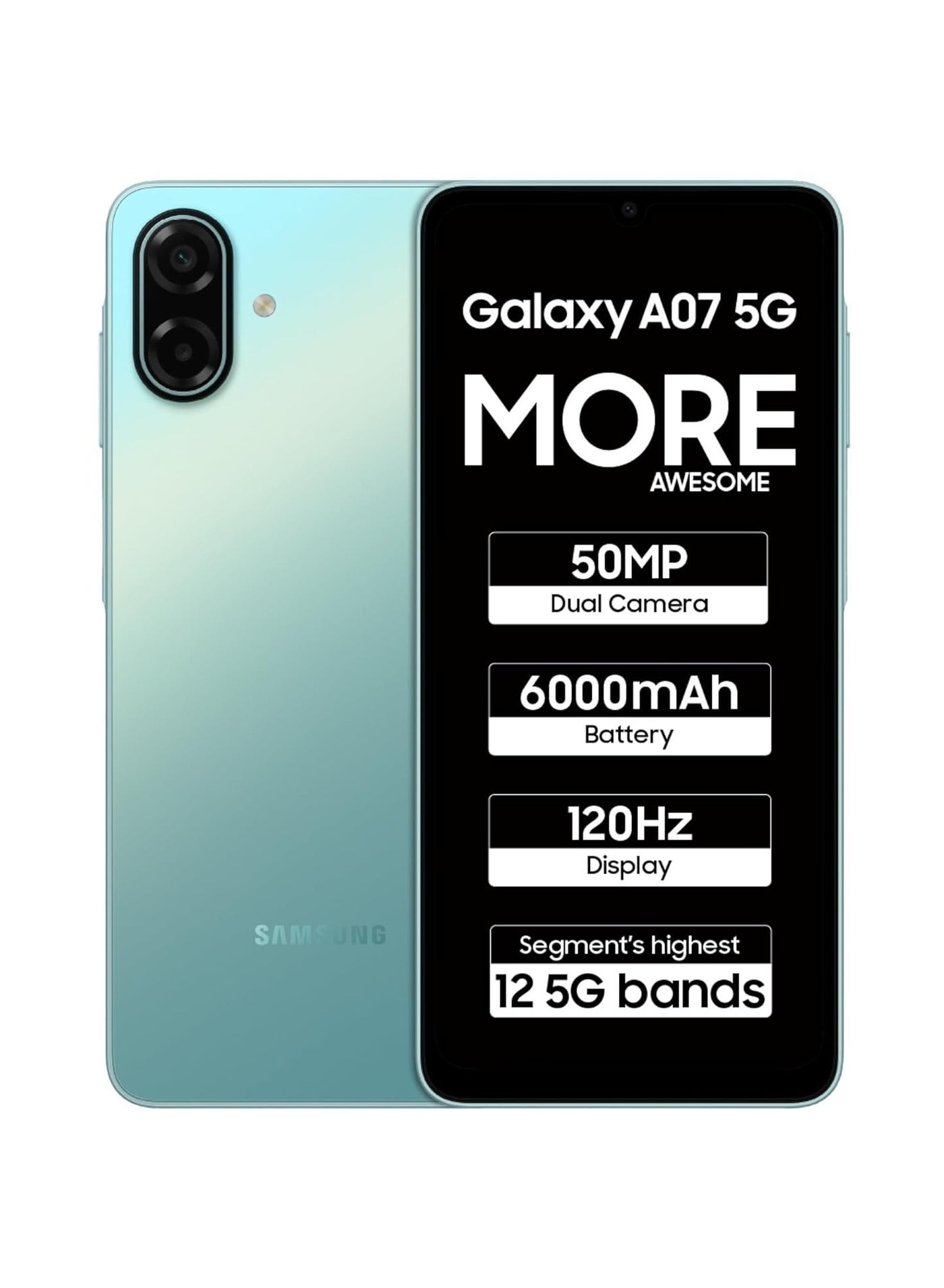 Samsung Galaxy A07 5G Smartphone (Light Green,…