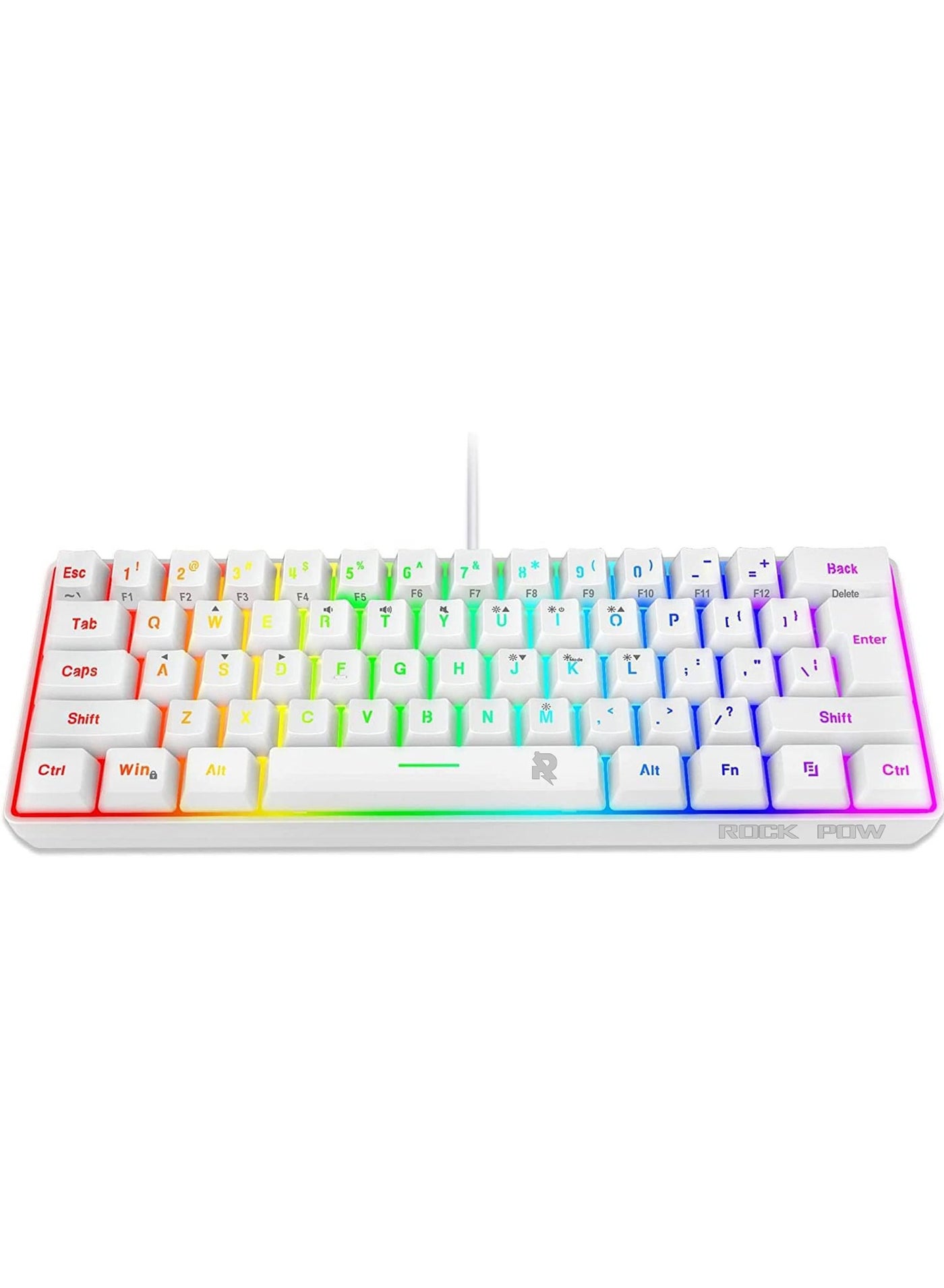 60% Wired Gaming Keyboard, 61 Keys RGB Backlit…