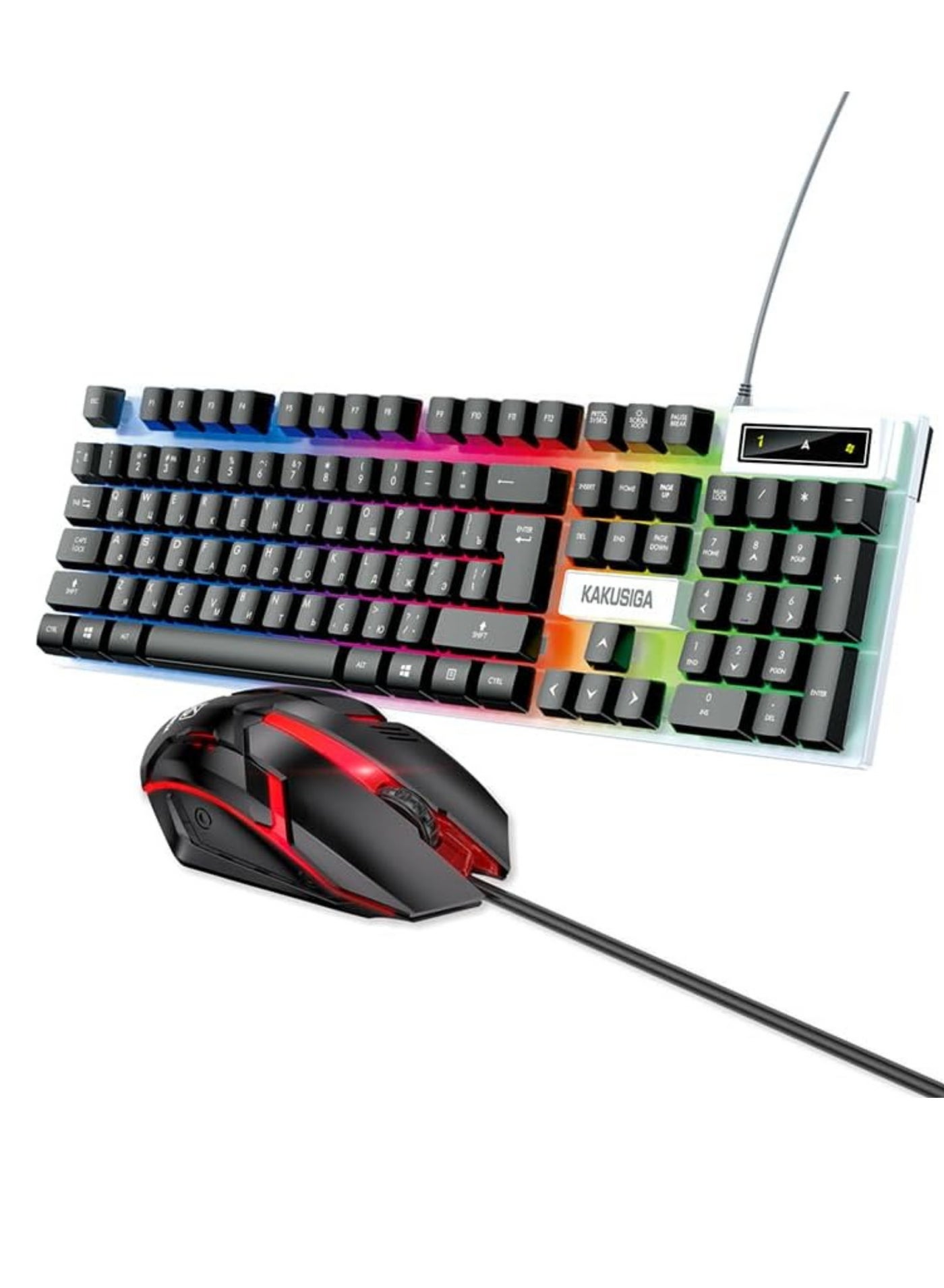 Ultra-Compact 103-Key RGB Gaming Keyboard & Mouse…