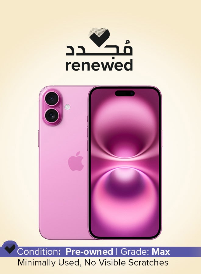 Renewed - iPhone 16 Plus 128GB Pink 5G With…