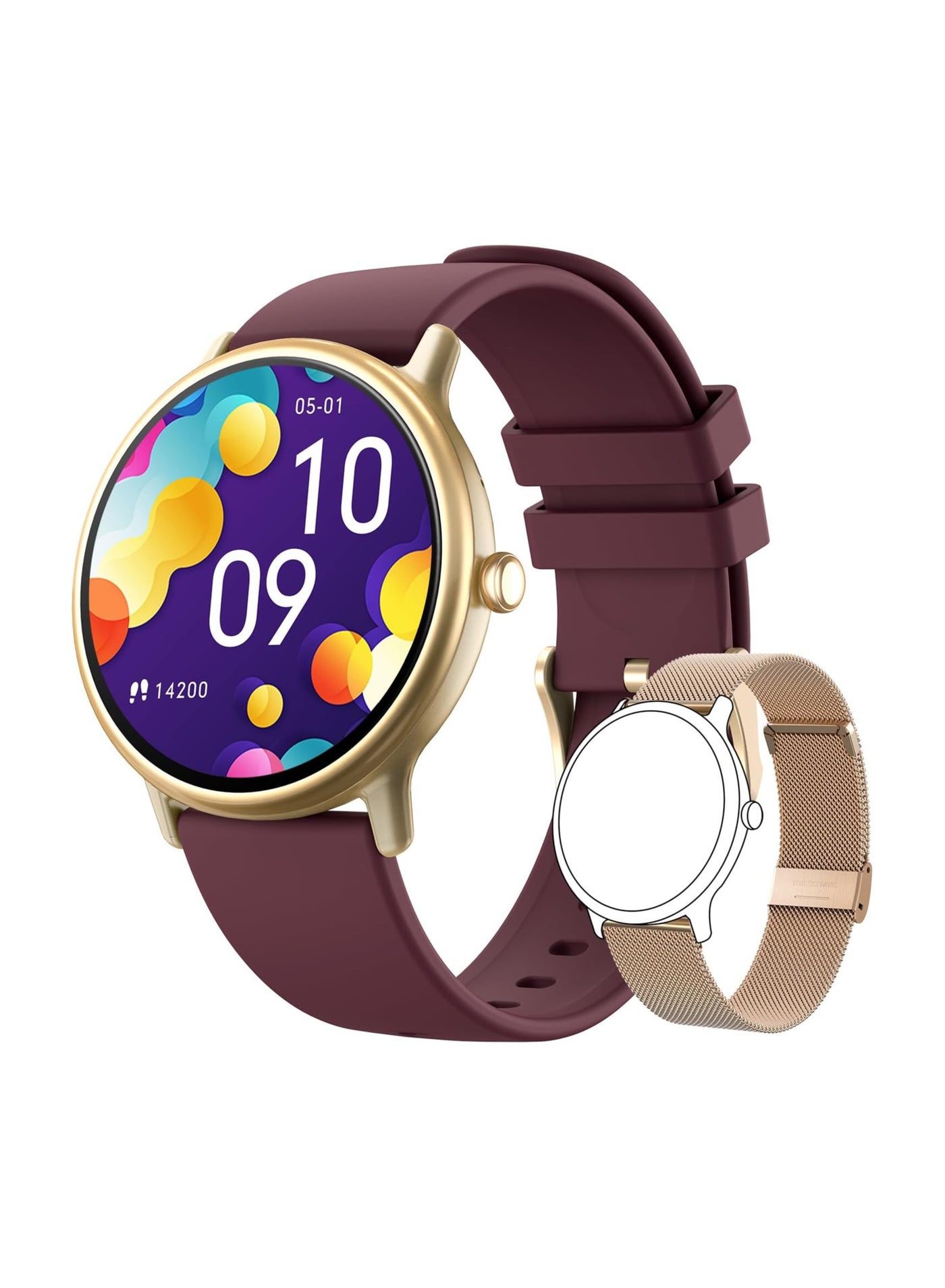 ZONEY Smartwatch Women Men with Bluetooth Call,1.43…