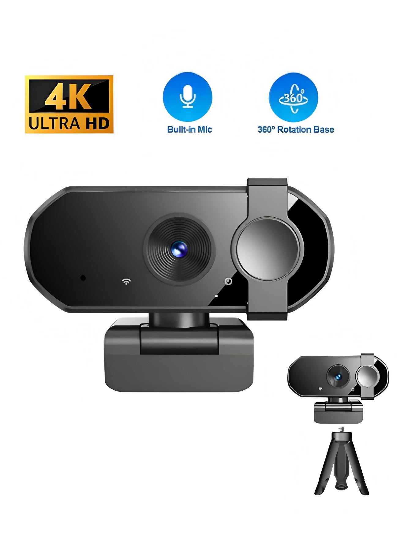 Compare Webcams 4K USB Web Camera With Microphone Autofocus 4K Camera PC Computer Laptop Live Streaming 1080P Webcam For Video Calling at KSA Price