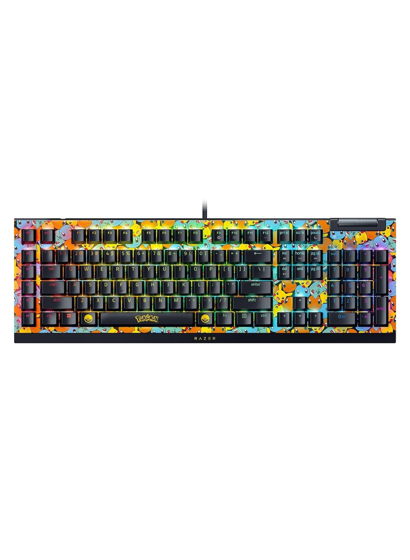 Compare BlackWidow V4 X Mechanical Gaming Keyboard: Green Switches Tactile & Clicky  6 Macro Keys  Chroma RGB  Doubleshot ABS Keycaps  Sound Dampening & Stabilizers  Pokémon Edition at KSA Price