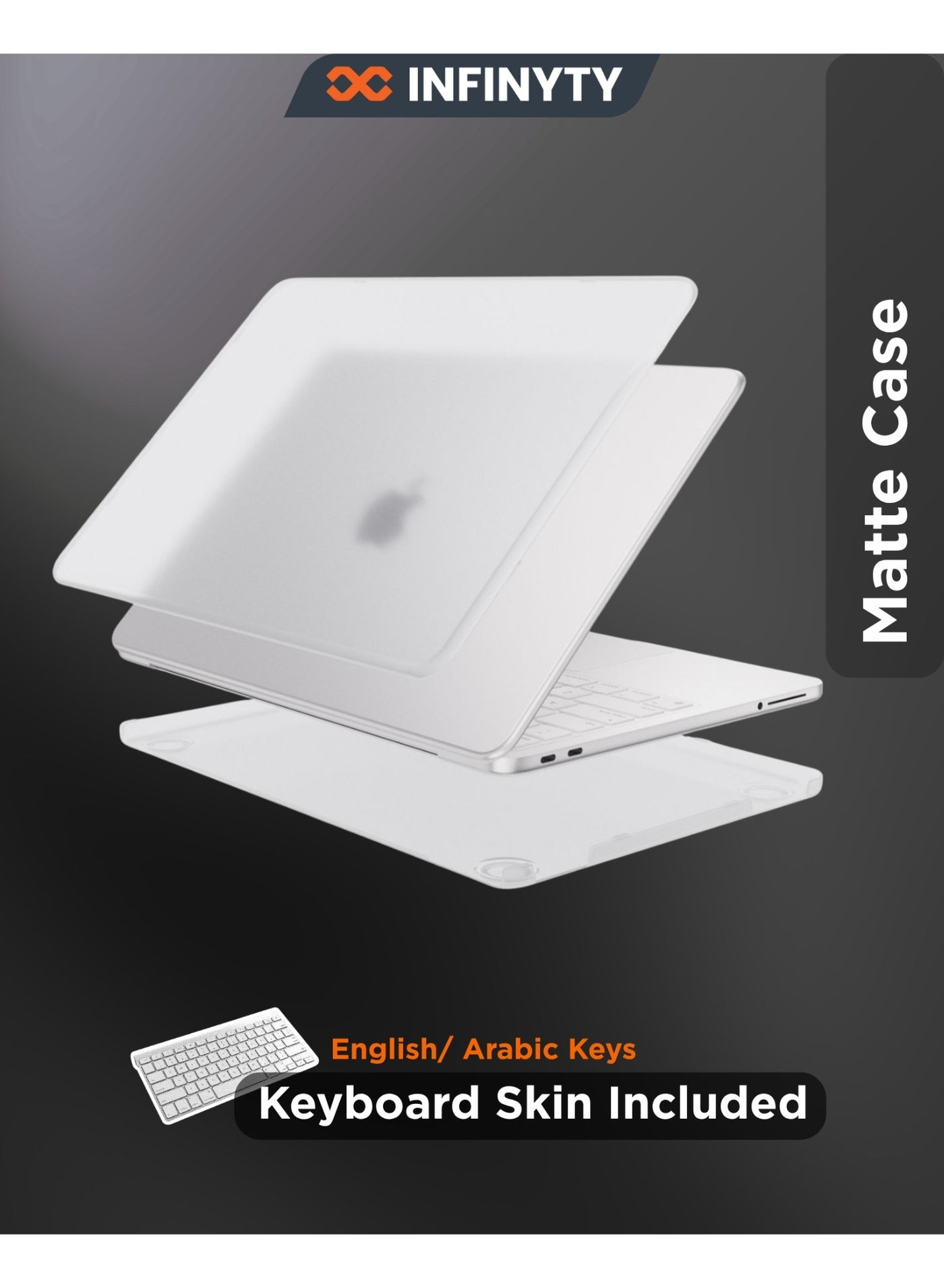 Compare Matte MacBook Neo Case, Arctic Silver, AntiSlip Grip, AntiFingerprint & AntiScratch Finish, UltraThin Lightweight 2Piece Design, 360° AllRound Protection, Precise Cutouts, Includes Keyboard Protector, Durable Protective Cover, Neonix Series at KSA Price