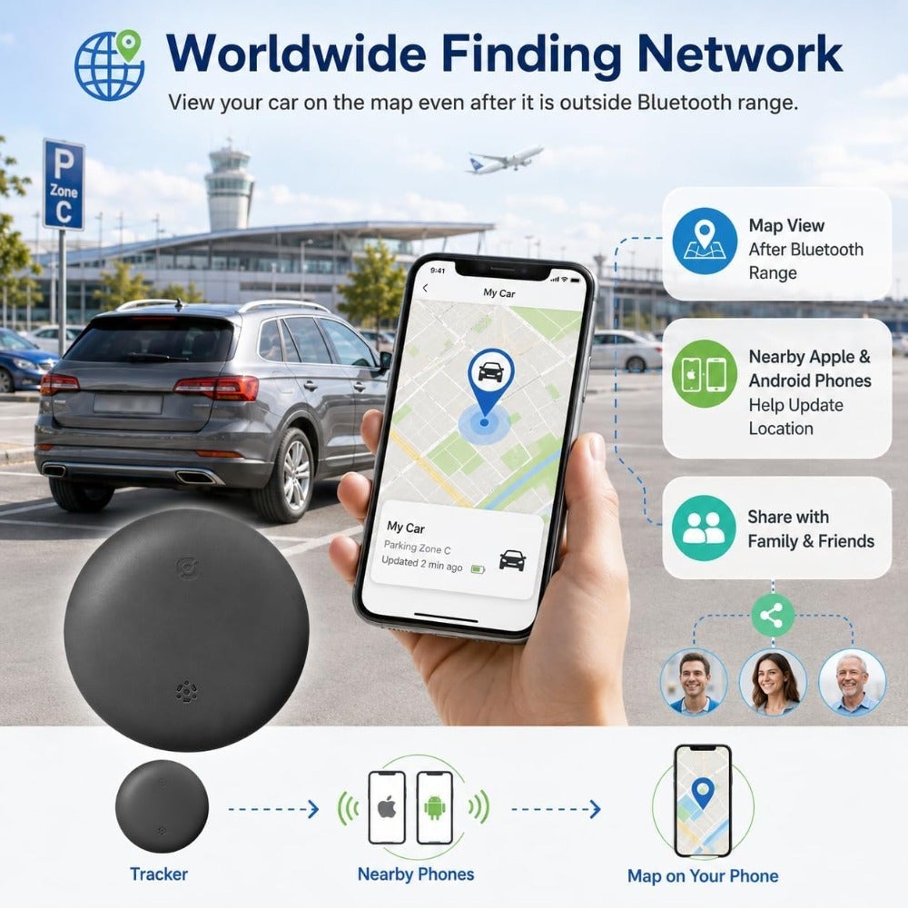 Compare Bluetooth Car Finder, Magnetic Tracker for Android and iOS, 1 Pack at KSA Price
