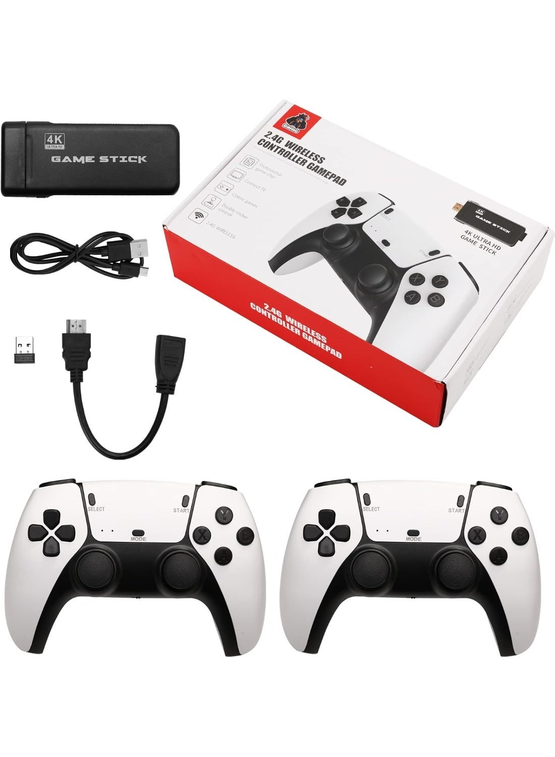 Compare M8 Pro Game Stick 4K HDMI HD Video Console 2.4G Wireless Controller For PS1FCGBGBA Arcade Retro TV Game Console 20000+ Games at KSA Price