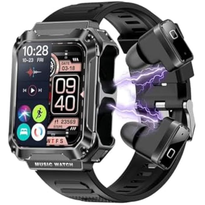 Compare Smart Watch With Earbuds,Watch Buds Smartwatch,3 In 1 Smart Watch BuitIn 4Gb Memory,1.96 Smartwatches Call ReceiveDial, Waterproof, Recording, Sleep Monitor, Fitness Tracker For Ios Android at KSA Price