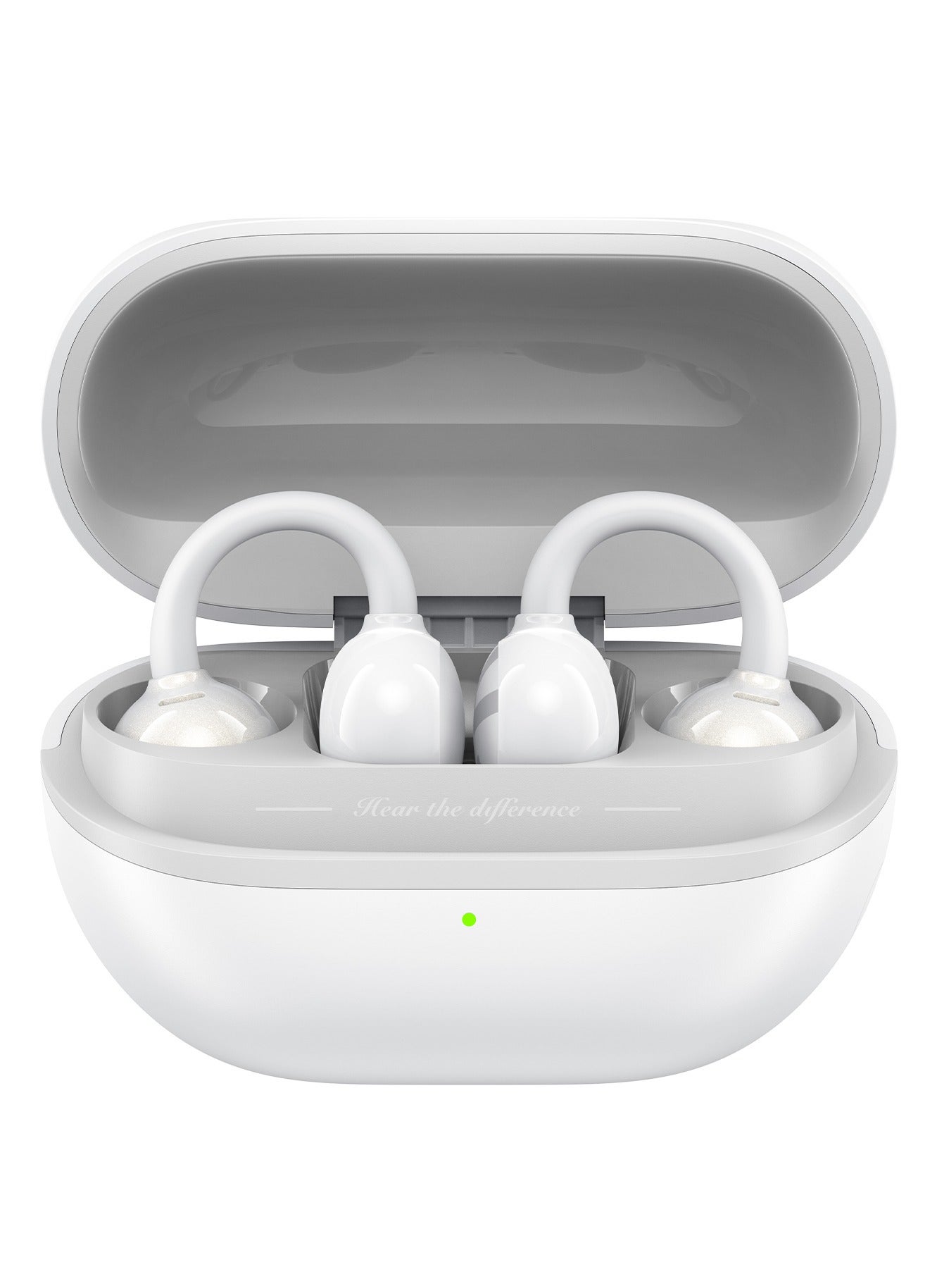 Compare POP Clip Open Ear Earbuds, Bluetooth 5.4 ClipOn Headphones, Lightweight Comfort, AI Call Noise Cancellation with Dual Connection, Immersive Audio Wireless Earbuds, 30H, IPX5, App Control white at KSA Price