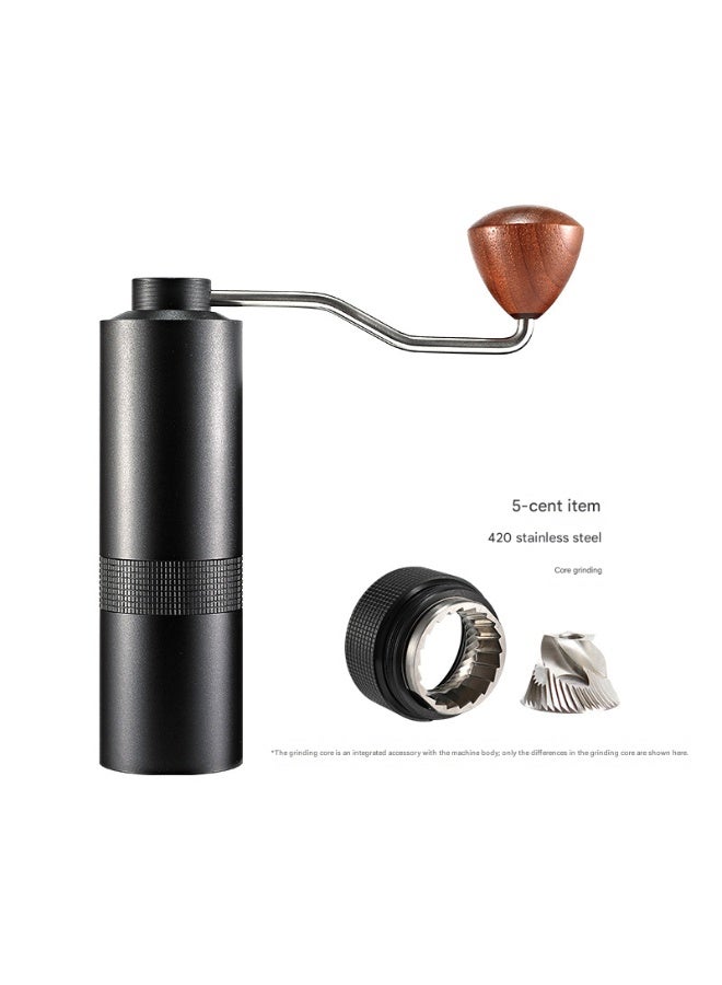 Compare Premium Handheld Coffee Grinder  420 Stainless Steel Core, Wood Handle, Durable Luxury Coffee Tool for Dubai Lifestyle at KSA Price