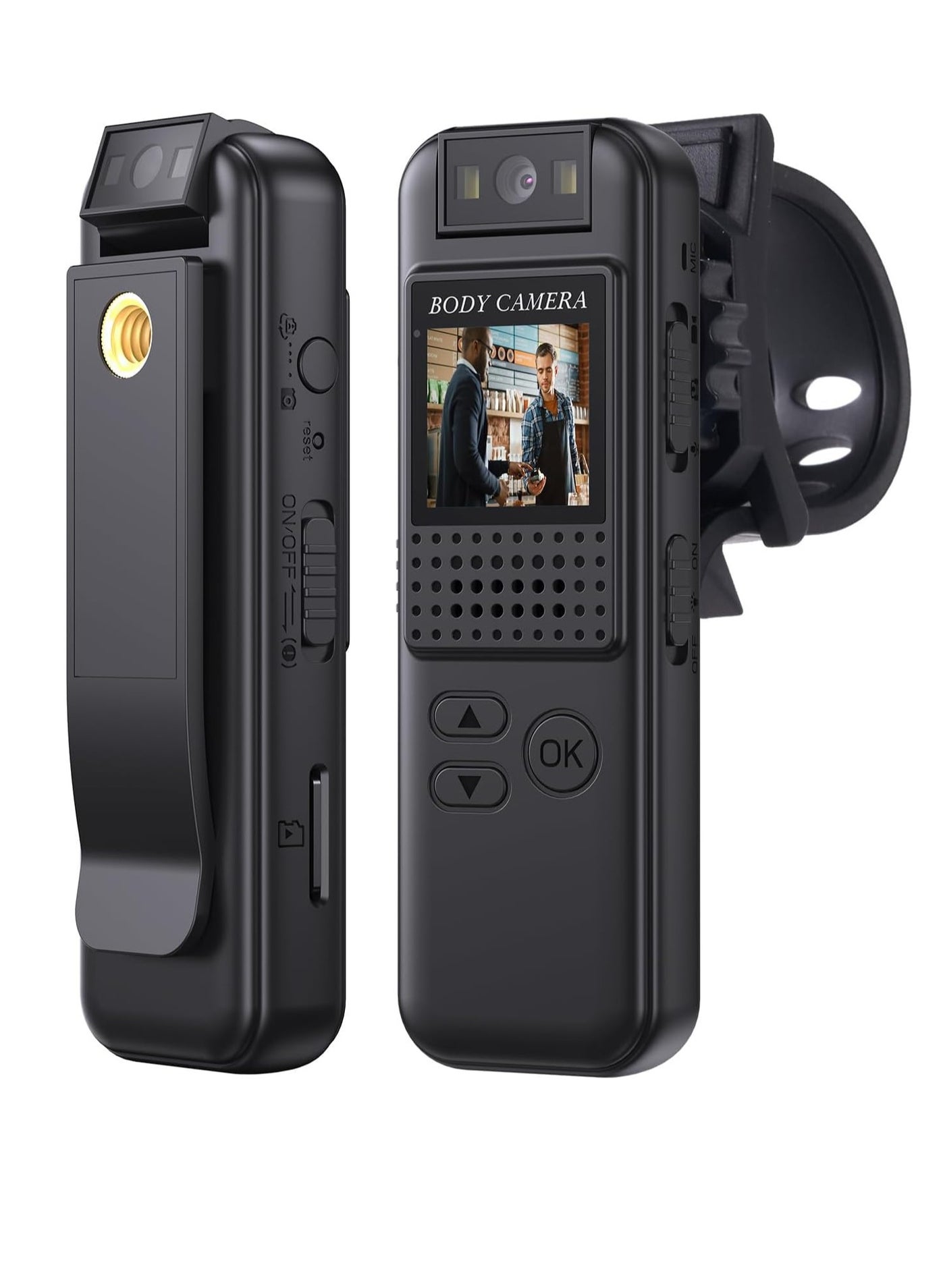 Compare K1 64G Mini Body Camera, 1080P HD Body Worn Cam Wearable with Rotatable Lens, 180¡ Body Mounted Camera with LED, Body Cam Video Recording for Riding, Pet, Office, Outdoor. at KSA Price