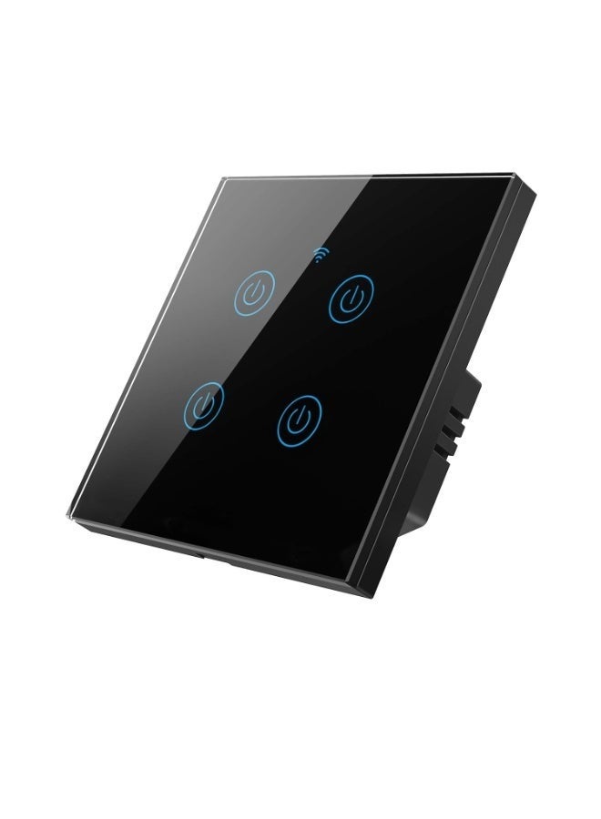 Compare WiFi Smart Wall Light Switch, No Neutral Wire Required, No Hub Required, APP Remote Control, Timing Function, Voice Control 4 Gang at KSA Price