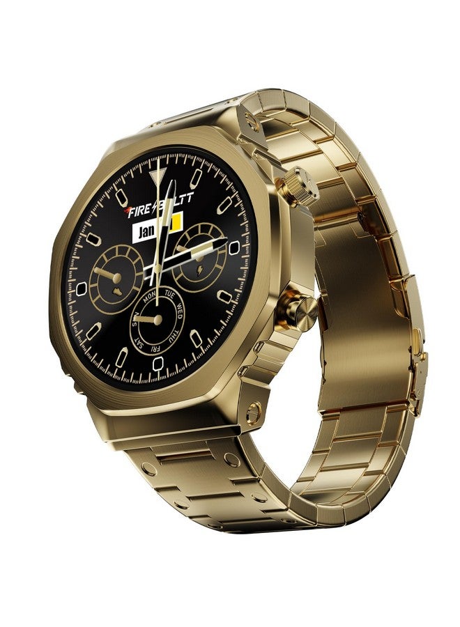 Compare FireBoltt Onyx 36.3mm AMOLED Always On Display Smart Watch, 466 * 466 High Resolution, Bluetooth Calling, Steel Design, IP67, 4GB Storage, 300+ Sports Modes, 130+ Watch Faces Gold at KSA Price
