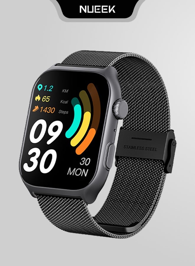 Compare GTS7 Pro Smartwatch, 2Inch HD Display, Bluetooth Calling, Health Monitoring, Activity Tracking, Long Battery Life, Waterproof Fitness, Smartwatch for Men, Smartwatch for Women, Black Steel Strap at KSA Price