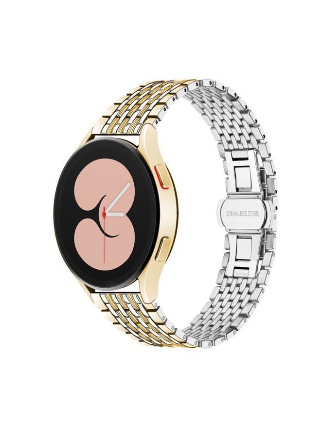 Compare Stainless Steel Bands Compatible for Samsung Galaxy Watch 7654 Band 40mm 44mm, Watch 5 Pro 45mm, Galaxy Watch 64 Classic 43mm 47mm 42mm 46mm, Quick Release 20mm Metal Straps for Women Men at KSA Price