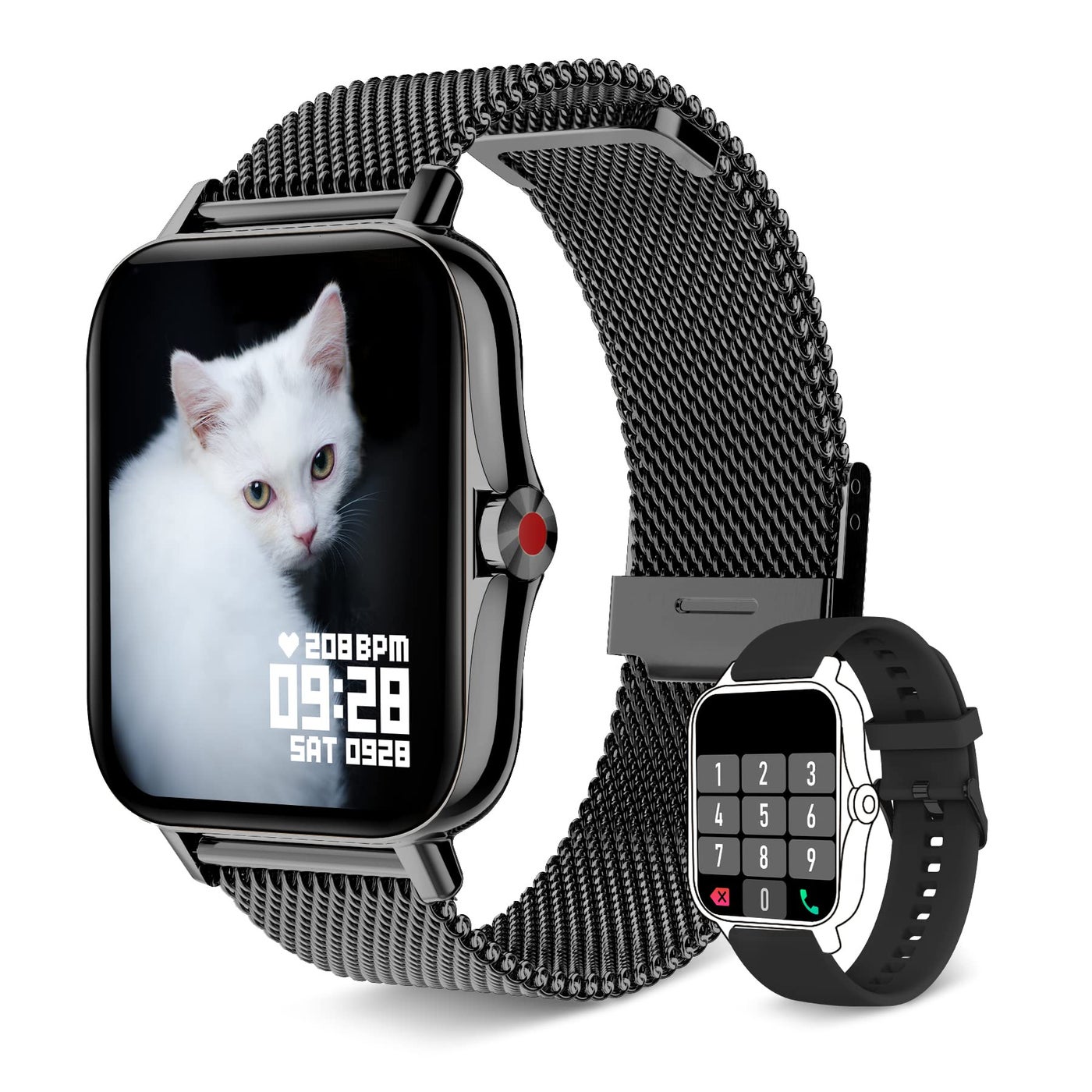 Compare Iaret Smart Watch for Women Men AnswerMake Call, Fitness Tracker for Android iOS Phones Waterproof Smartwatch 1.7 HD Full Touch Screen Activity Trackers Heart Rate Sleep Monitor Pedometer, Black at KSA Price