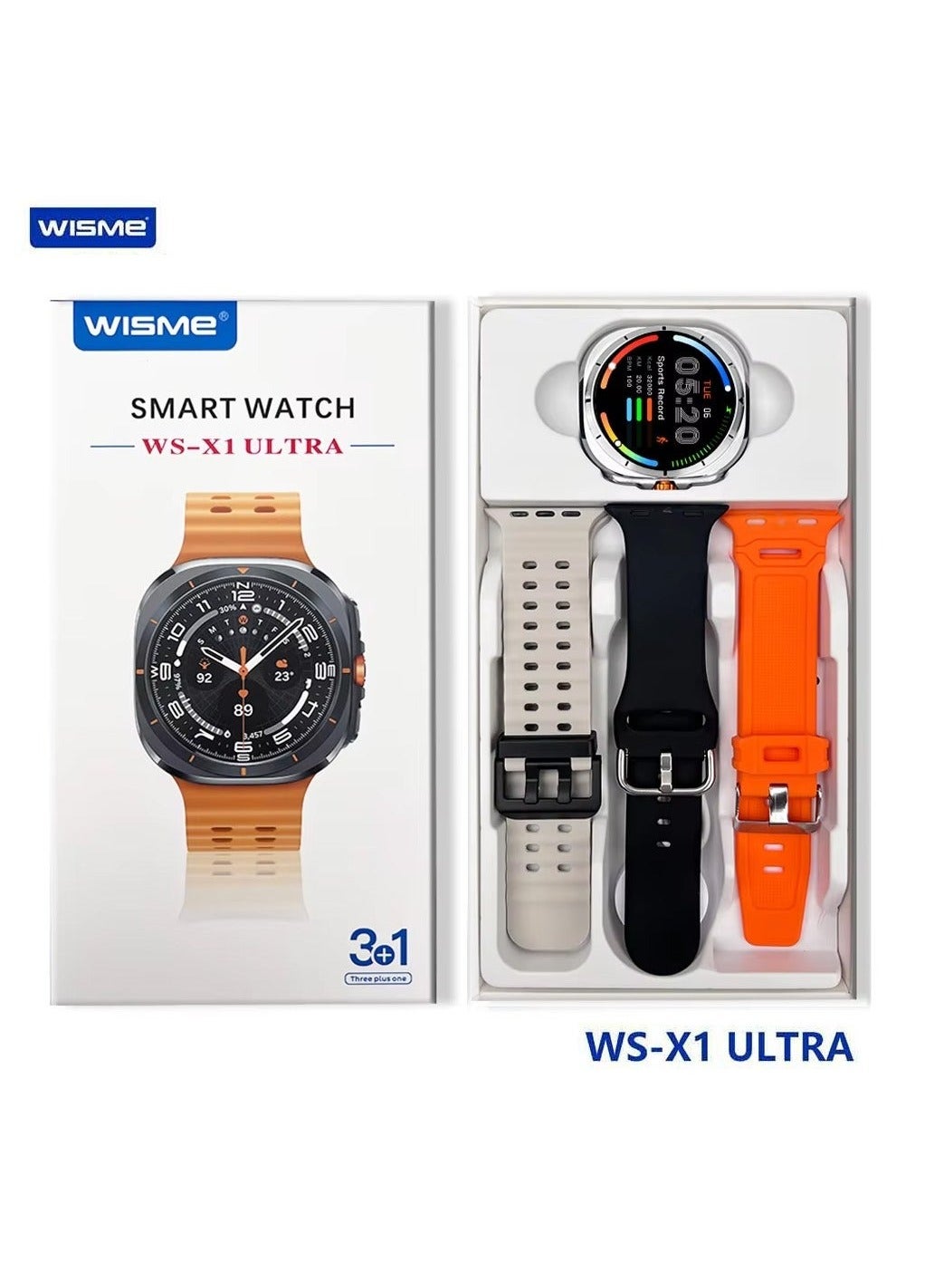 Ultra Smartwatch in Silver for Men and…