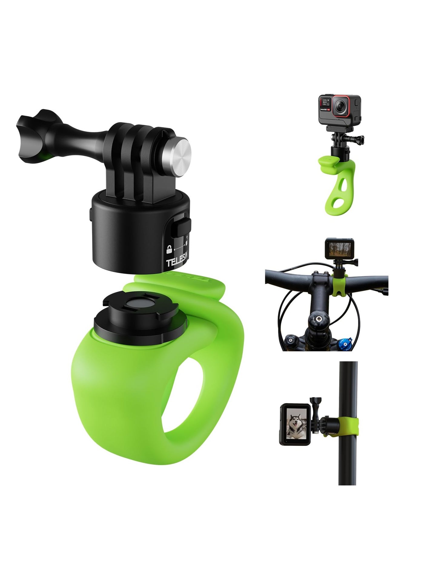 Compare 360° Flexible Camera Mount Strap for BikeMotorcycle Handlebar, Quick Release Compatibility with GoPro 12 11 10 9 8 7, Insta360 X3 X4 Go3 Ace Pro, DJI Action 4, Pocket 3 at KSA Price