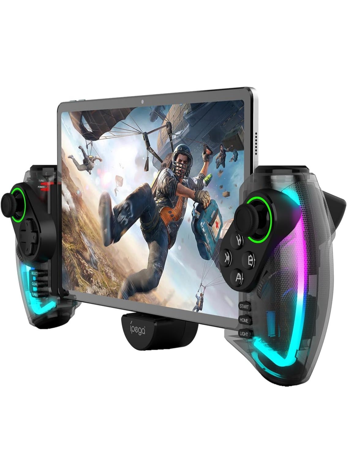 Compare Wireless RGB Bluetooth Gaming Controller for iPhone 15141312, Android Smartphones & Tablets, PC, Switch & PS3 | Ergonomic Gamepad with Turbo Function, 6Axis Gyroscope, Programmable Buttons, Dual Vibration Feedback, Plug & Play Mobile Gaming Controller at KSA Price